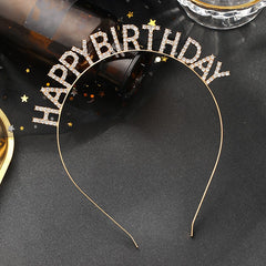 Crystal Happy Birthday Tiara Crown Headband
