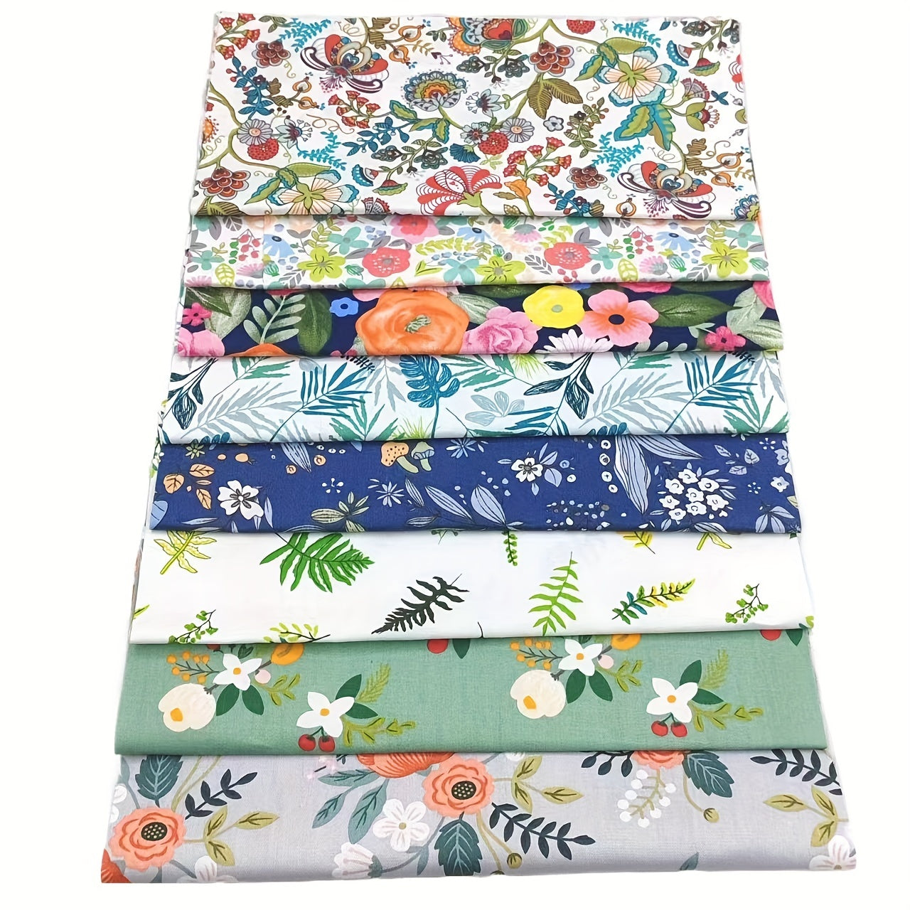 8pcs Multicolor Patchwork Fabric Cotton Sewing Quilting Needlework Material DIY