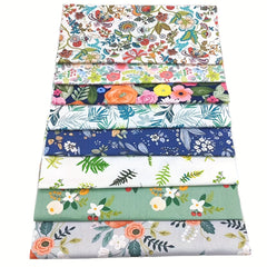 8pcs Multicolor Patchwork Fabric Cotton Sewing Quilting Needlework Material DIY