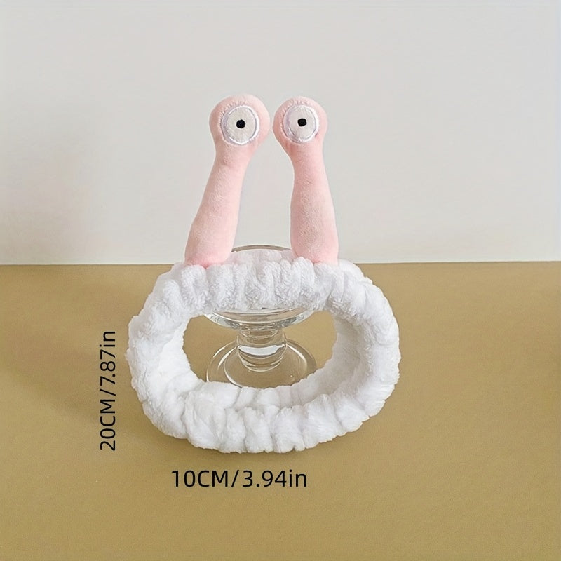 Cartoon Snail Eyes Headband Plush Hair Band Women Girls Elastic Headdress