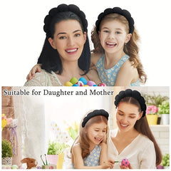 2pcs Velvet Twist Headband Ponytail Hair Rope Female
