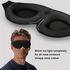 3D Contoured Sleep Eye Mask Soft Blindfold Adjustable Strap