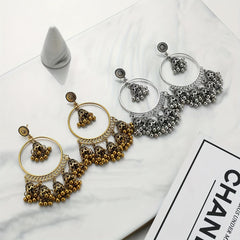 Vintage Indian Hoops Jhumka Earrings - Female Jewelry