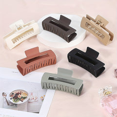 6pcs Matte Hollow Square Claw Clip for Styling Hair