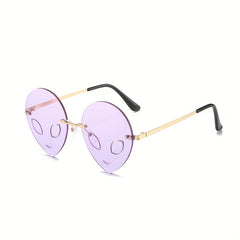 Men's Space Alien Metal Frame Glasses for Party and Travel