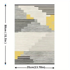 Polyester Nordic Style Carpet Light Minimalist Large Line Living Room Coffee Tab