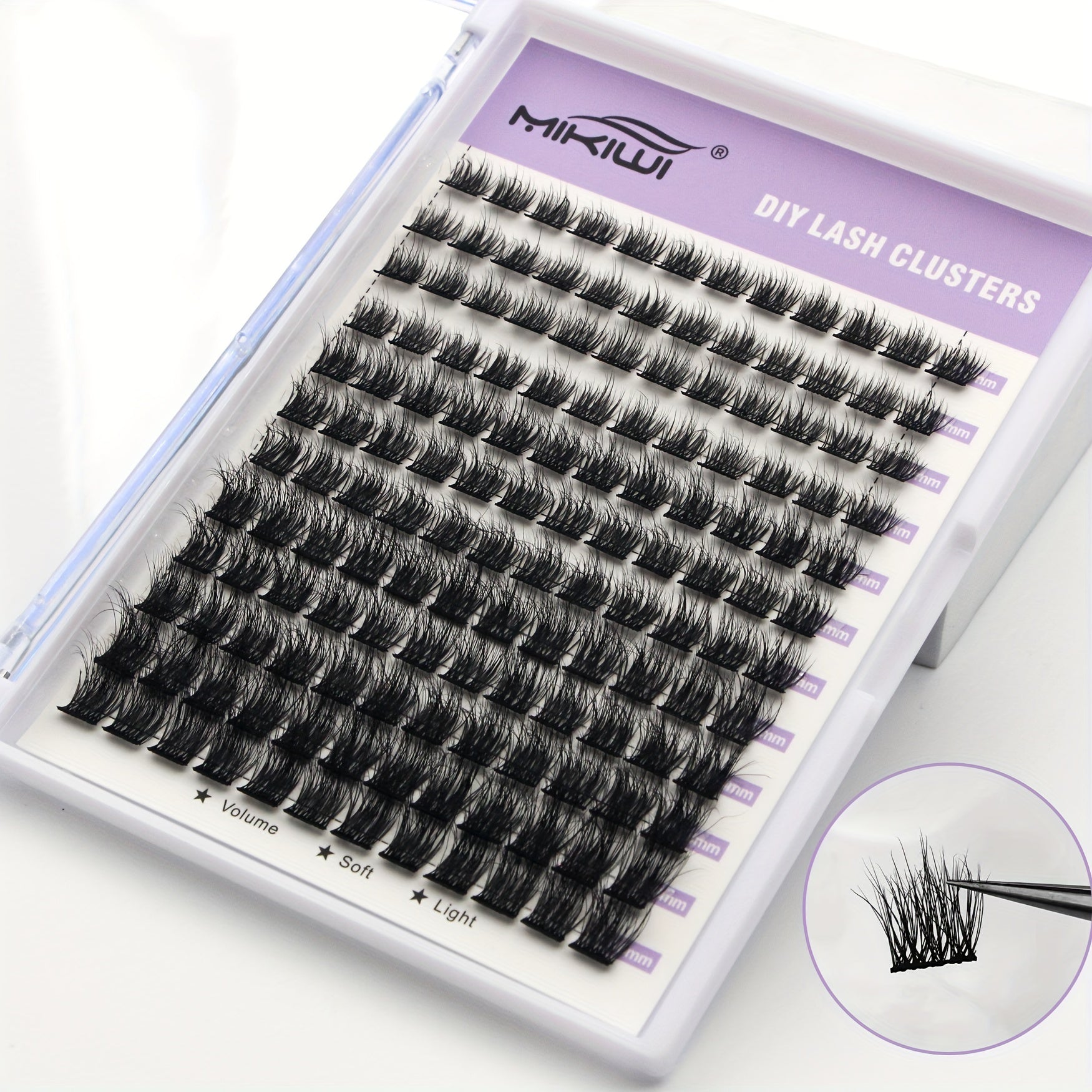 D Curl Lash Clusters 144Pcs Eyelashes 8-16mm