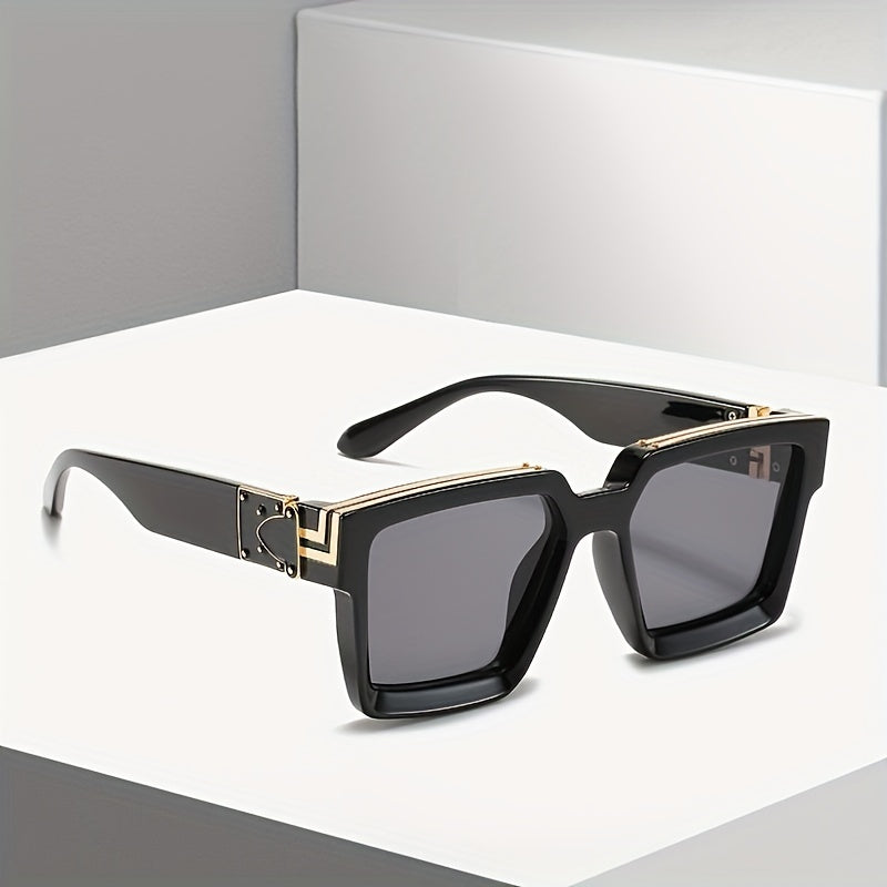 Large Square Sunglasses Rivet UV400 Sun Shades Driving Beach Travel