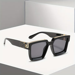 Large Square Sunglasses Rivet UV400 Sun Shades Driving Beach Travel