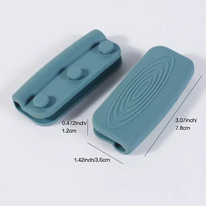 2pcs Silicone Pot Ear Cover Heat Insulation Non-slip Handle Cover
