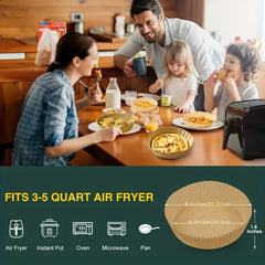 50-100 Disposable Air Fryer Liners 16x20cm Paper Liner Pots Baking Trays Oven