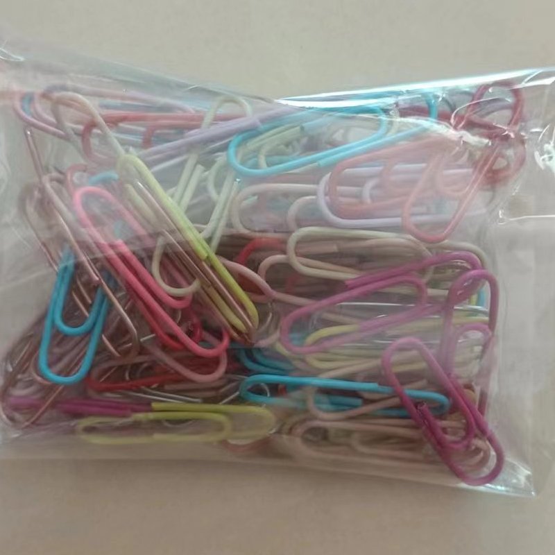 100pcs Colorful Paper Clips Office Stationery Set