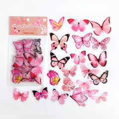 40pcs Butterfly Pocket DIY Decorative Sticker Pack Butterfly Nature Series