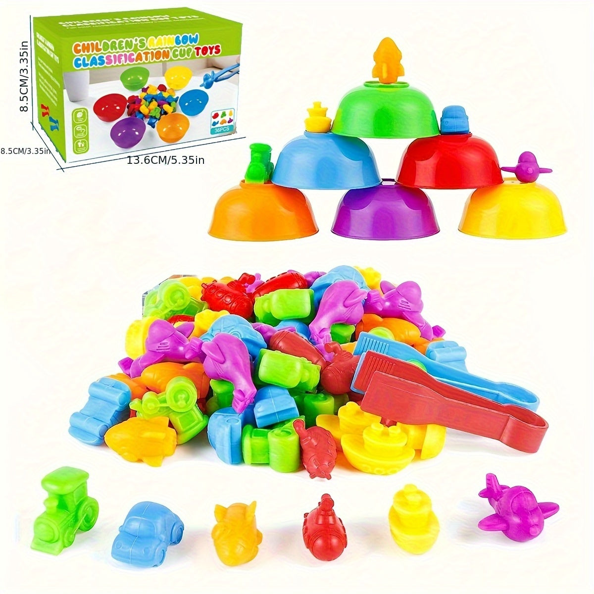 Colorful Counting Bear Math Toys for Fine Motor Skills Development