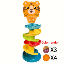 Kids Ball Tower Educational Toy with Rolling Balls and Drop Mechanism