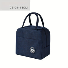 Bear Pattern Insulated Lunch Bag Waterproof Portable School Office Fresh Food