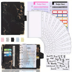 Faux Leather Money Saving Organizer A6 Notebook Budget Binder