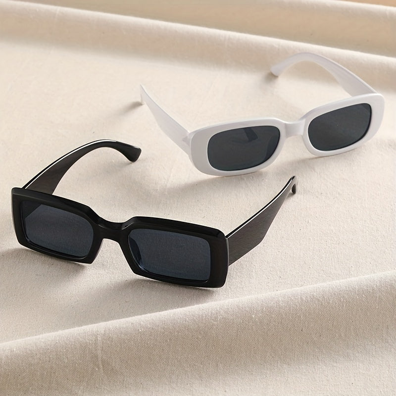 2pair Rectangle Sunglasses For Men Women UV400