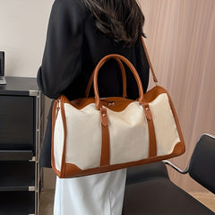 Large Canvas Tote Bag Short Distance Travel Shoulder Crossbody Commuter Bag