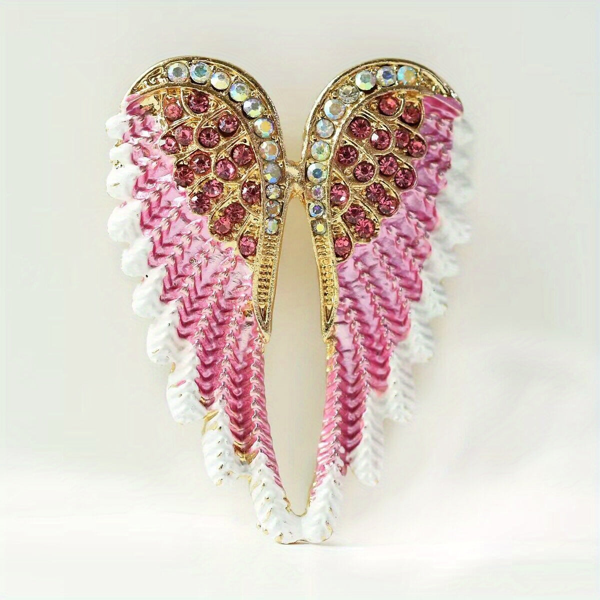 Angel Wings Brooch Feather Corsage Rhinestone Jewelry Clothing Accessories Pin