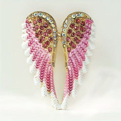Angel Wings Brooch Feather Corsage Rhinestone Jewelry Clothing Accessories Pin