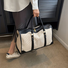 Large Canvas Tote Bag Short Distance Travel Shoulder Crossbody Commuter Bag