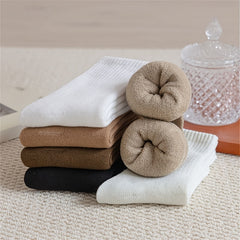 6 Pairs Ribbed Mid Tube Socks Women's Stockings