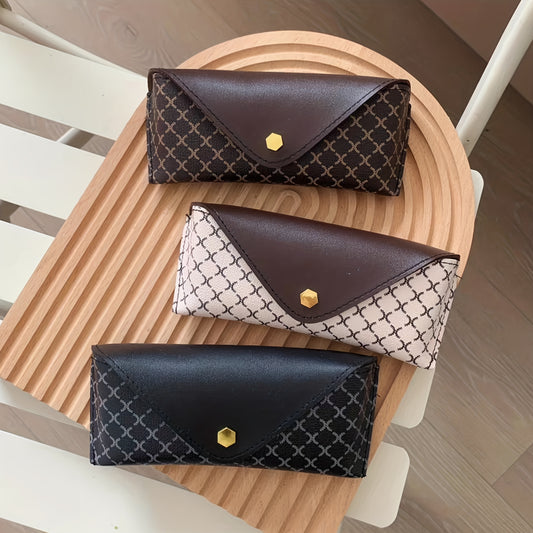 Plaid Glasses Bag Snap Button Sunglasses Reading Glasses Pouch