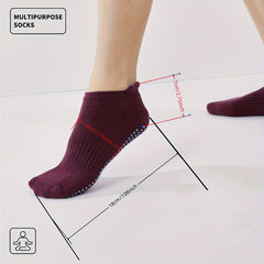 Non-slip Yoga Socks Grip Pilates Barre Ballet Low Cut Elastic Athletic Gripper