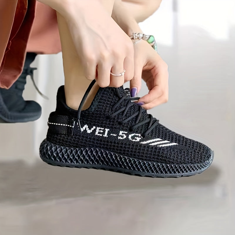 Women's Knit Sports Shoes Lightweight Outdoor Running Sneakers