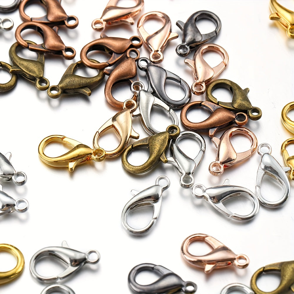 100pcs Lobster Clasps Bracelet Necklace DIY Hooks Chain Closure Jewelry Making