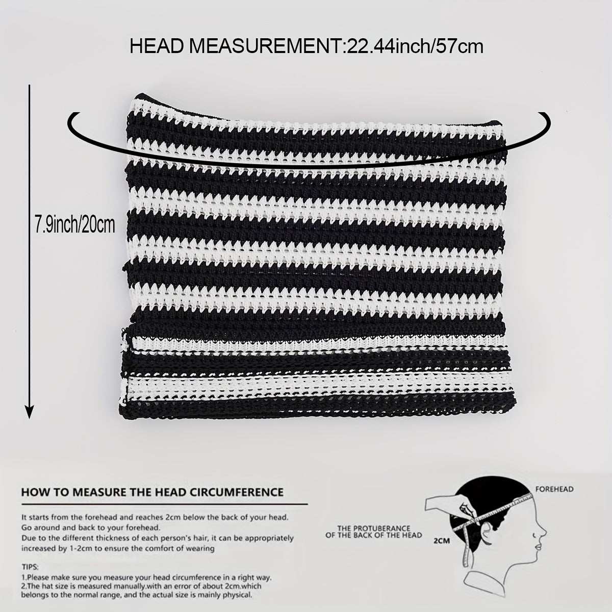 Y2K Striped Cat Ear Knit Hat Summer Ice Silk Beanie