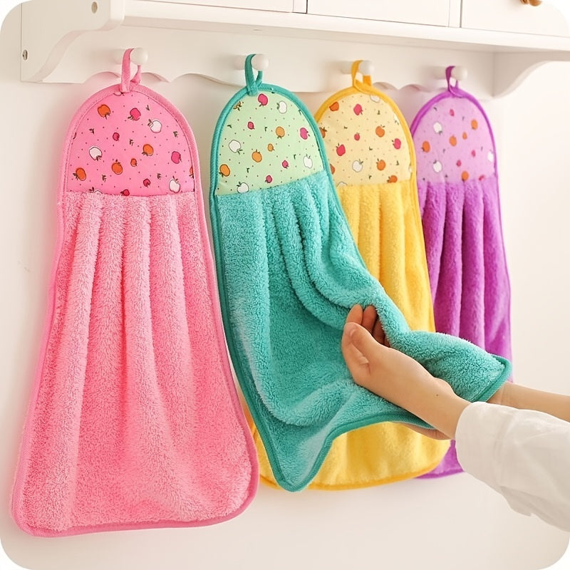 3pcs Coral Fleece Hand Towel Lint Reusable Washable for Kitchen and Bathroom