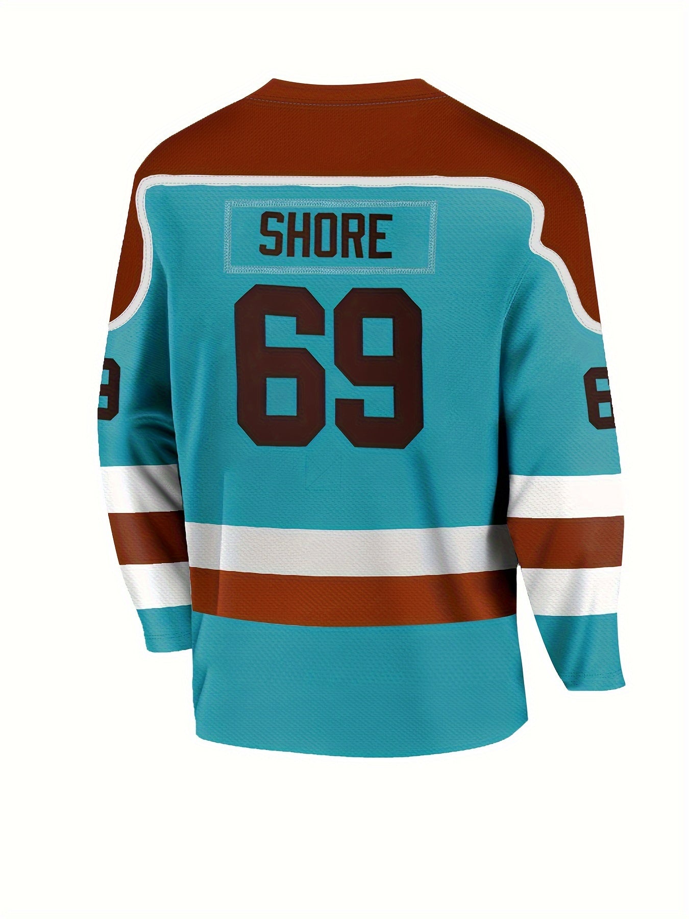 Men's Long Sleeve Hockey Jersey 69 Dog Embroidered Sweatshirt