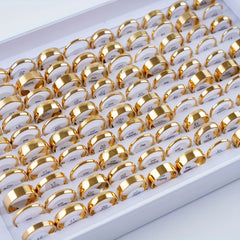 20Pcs Multicolor Stainless Steel Rings For Men Couples Party