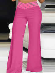  Women's High Rise Straight Leg Pants