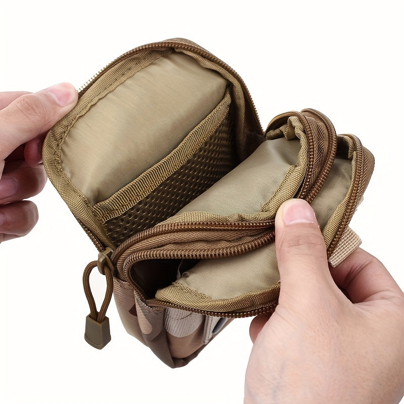 Men's Canvas Small Bag Casual Cell Phone Waist Bag for Travel Work