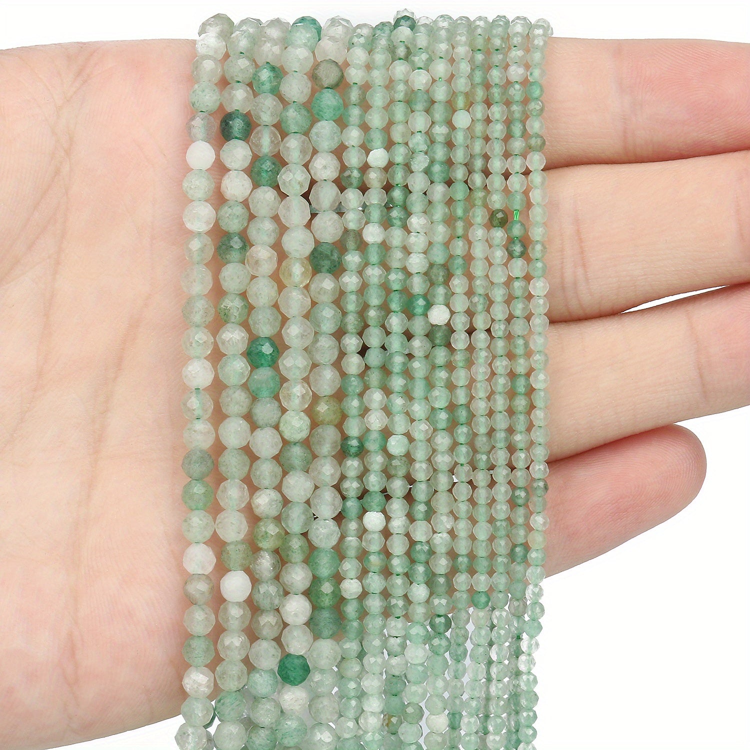 Faceted Stone Beads 2-4mm Malachite Turquoise Jade Agate Lapis Spacer