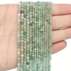 Faceted Stone Beads 2-4mm Malachite Turquoise Jade Agate Lapis Spacer