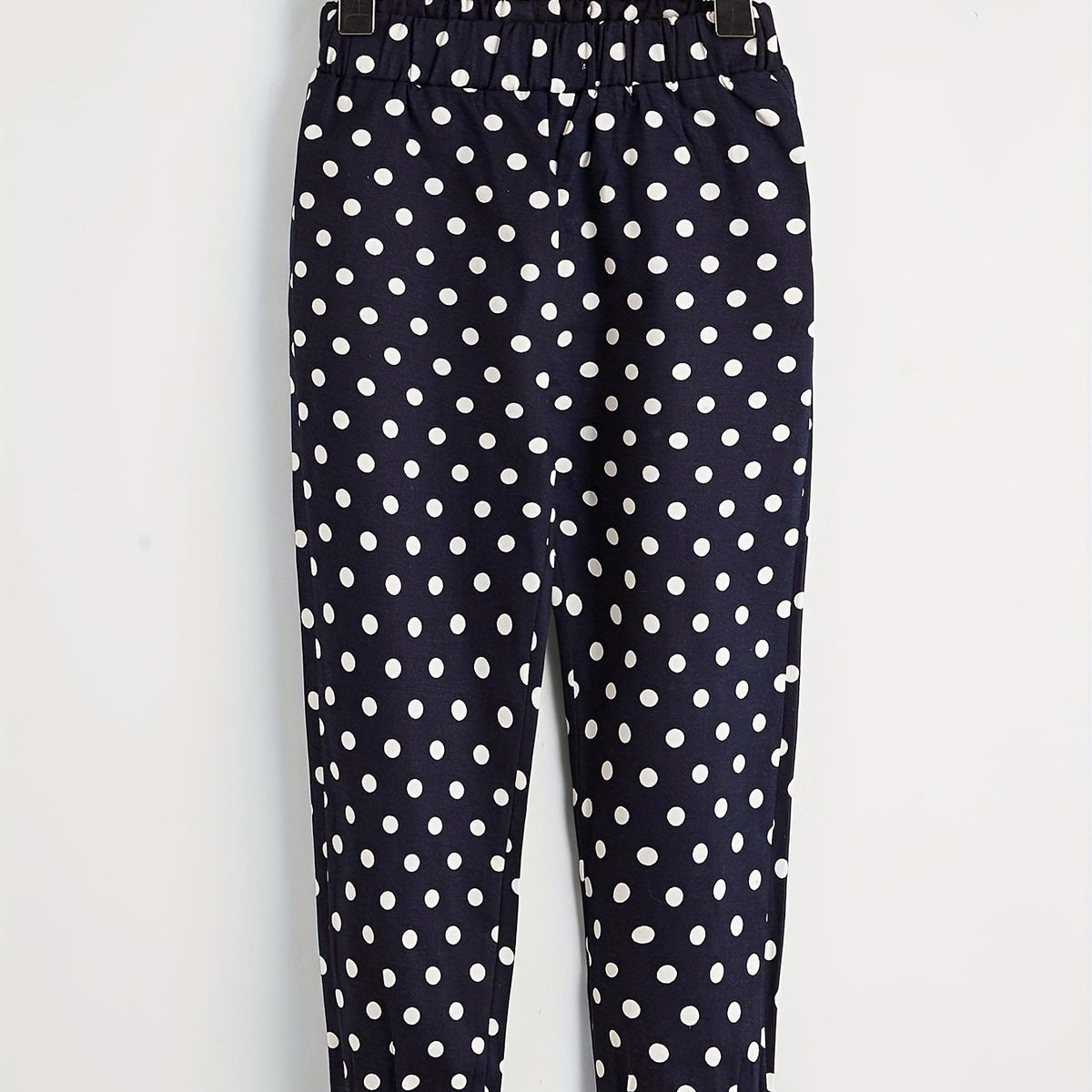 Toddler Girls Polka Dot Elastic Waist Casual Pants