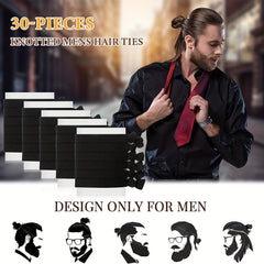 30pcs Ribbon Hair Tie No Crease Hair Ring Hair Accessories Women Men