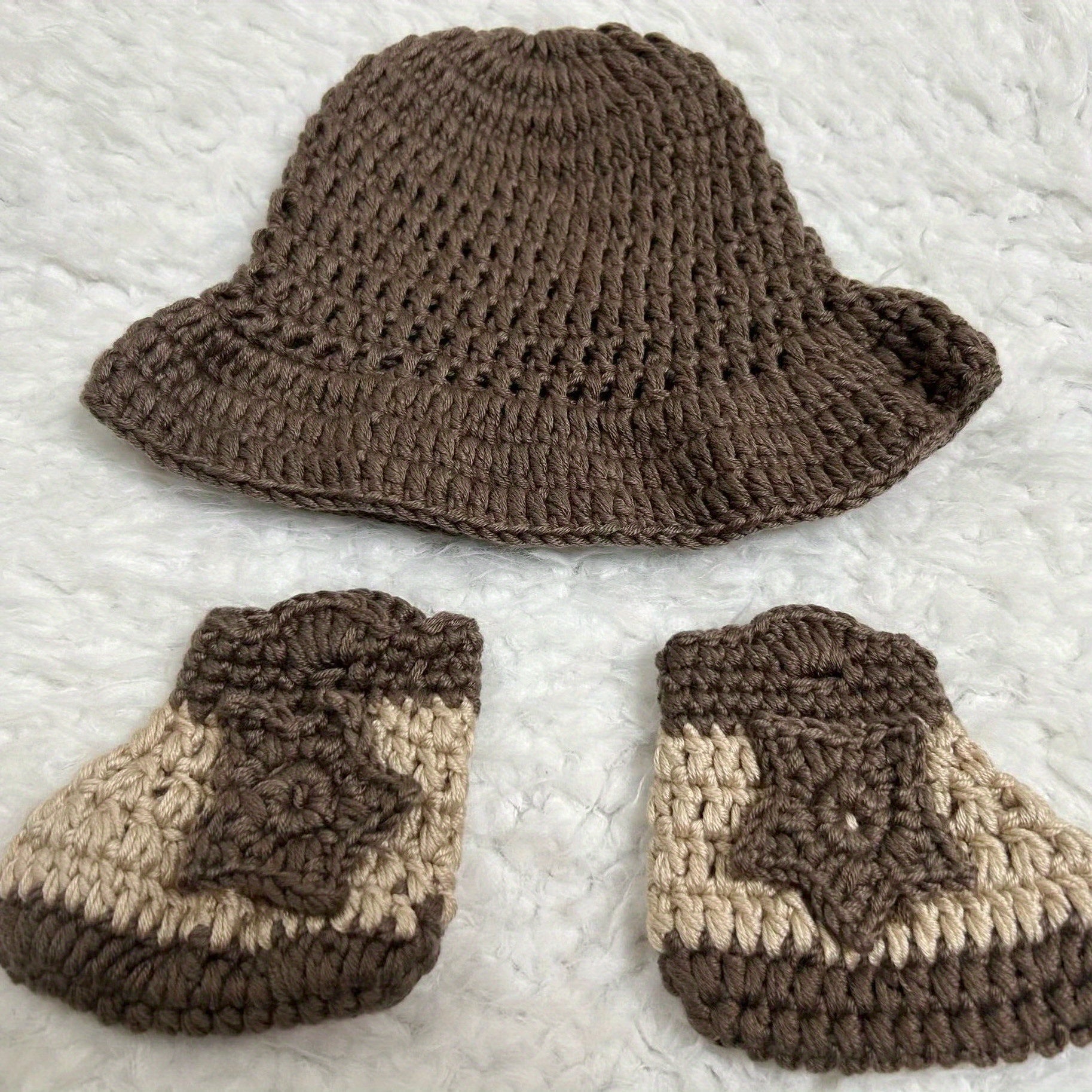 Newborn Baby Cowboy Costume Hat Boot Photo Props Set