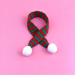 4Pcs Mini Stripe Knitted Doll Scarves, DIY Costume Decor, 2 Col