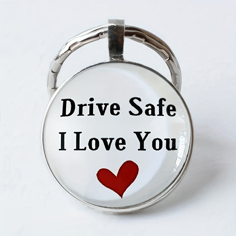 Vintage Drive Safe Keychain For Boys