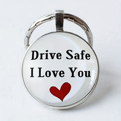 Vintage Drive Safe Keychain For Boys