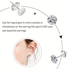 450PCS Stainless Steel Earring Posts for DIY Jewelry Making