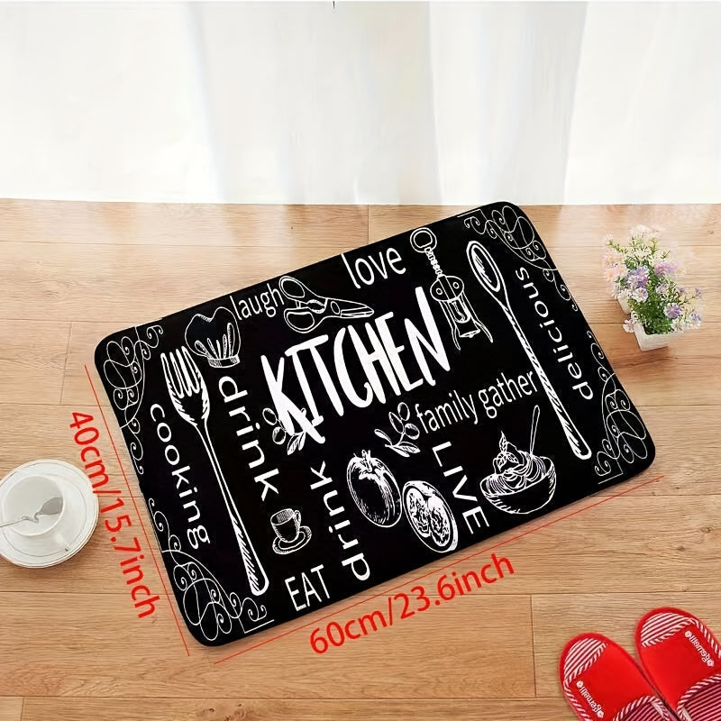 Non-slip Oilproof Kitchen Floor Mat Water-resistant Fluffy Mat