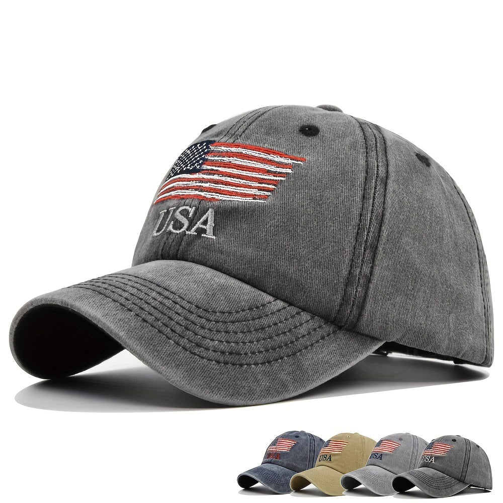 American Flag Baseball Cap Embroidered Sun Visor