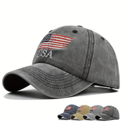American Flag Baseball Cap Embroidered Sun Visor
