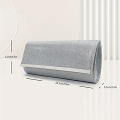 Glitter Clutch Dinner Bag Classic Flap Evening Bag For Party Women's